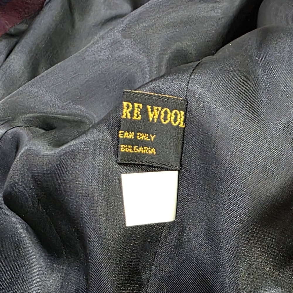 Vintage Giorgio Sant’Angelo Plaid 100% Wool Double Breasted Blazer Old Money. 10 - Picture 6 of 11